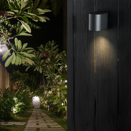 Kinkiet Ogrodowy Elewacyjny Lampa Zewnętrzna GU10 ALLIUM Czarna LUMILED