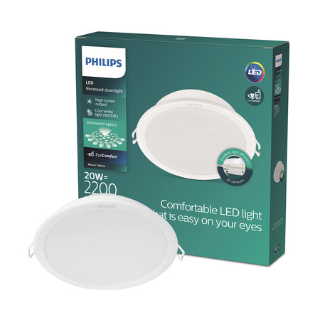 Panel LED Oprawa Podtynkowa Wpuszczana MESON 20W 4000K 19cm Okrągła Downlight PHILIPS