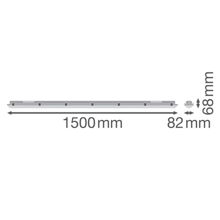 Lampa Oprawa Hermetyczna LED Pyłoszczelna 81W 11000lm 6500K Zimna IP65 IK08 Szary Dampproof Ledvance