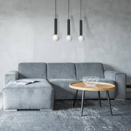 Lampa wisząca ZWIS tuba czarno-biało-złota MiLAGRO AURIS 3x E14