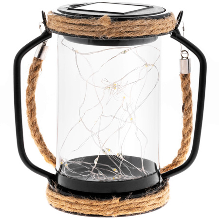 Lampa Solarna LED Zewnętrzna Ogrodowa Wisząca Stojąca Latarenka 3000K IP44 Czujnik Zmierzchu