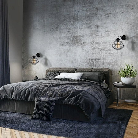 Kinkiet lampa ścienna COLIN Czarny 1xE27 MILAGRO styl loft industrial metal