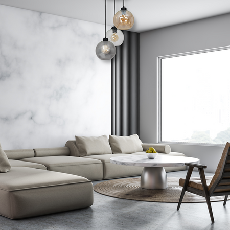 Lampa wisząca SOFIA MIX 3xE27 MLP6585 Wielobarwny Klosz Kula Milagro Metal + Szkło