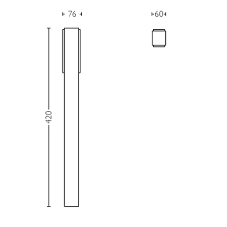 Lampa Ogrodowa LED Słupkowa Przyścieżkowa STRATOSPHERE 3,8W 4000K Neutralna IP44 Antracyt PHILIPS