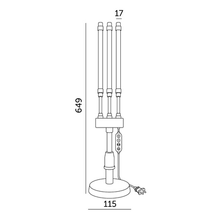 Lampka do Roślin LED Wspomagająca Wzrost Regulowana 10W Czarny Vitaro Kobi
