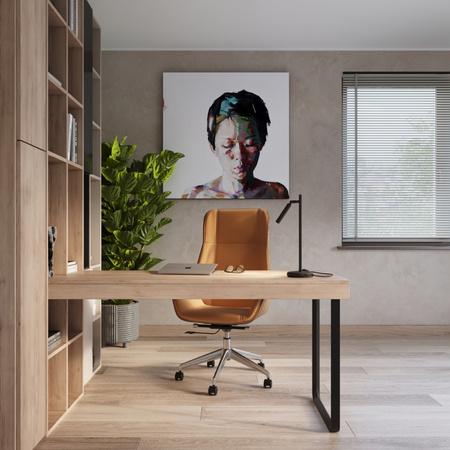 Lampa Biurkowa Stojąca Stołowa Nocna Szkolna 1x G9 Czarna Pastelo Ocean Green SL.1469 Sollux