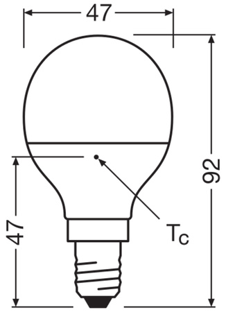 Żarówka LED P47 Kulka E14 4.9W = 40W 470lm 2700-4000K CCT 200° Relax Active and Sleep CLASSIC Osram