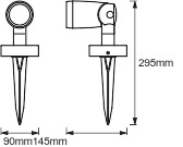 Reflektor ogrodowy LED Oprawa Punktowa 4.5W 240lm 3000K Ciepła RGB+W 1 Spot Rozszerzenie Ściemnialna IP44 Szary SMART+ WiFi Garden Ledvance