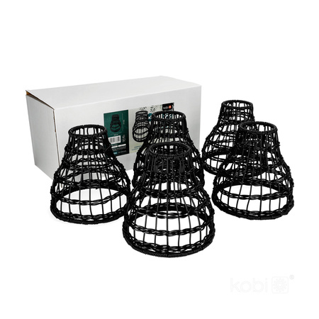 Klosz do Girlandy Zestawu CRETE LS R2 Czarny Metalowy 5 Sztuk Kobi