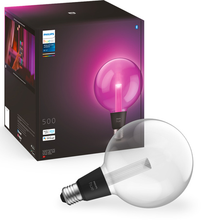 Żarówka LED E27 Kula G125 6.8W = 60W 500lm 2000-6500K CCT + RGB FILAMENT SMART Inteligentna Bluetooth ZigBee White and Color Ambiance Philips HUE