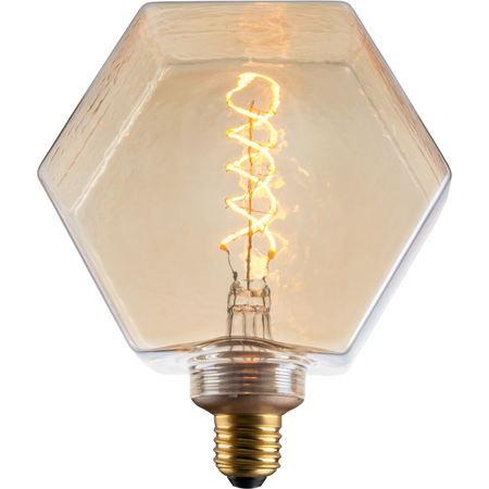 Żarówka Dekoracyjna LED E27 FILAMENT LB160 4W 260lm 1800K Ciepła 320° DecoVintage Amber GOLDLUX (Polux)
