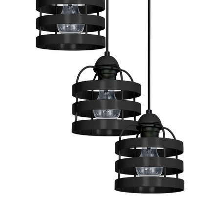 Lampa Wisząca Sufitowa LARS Czarna 3xE27 Milagro