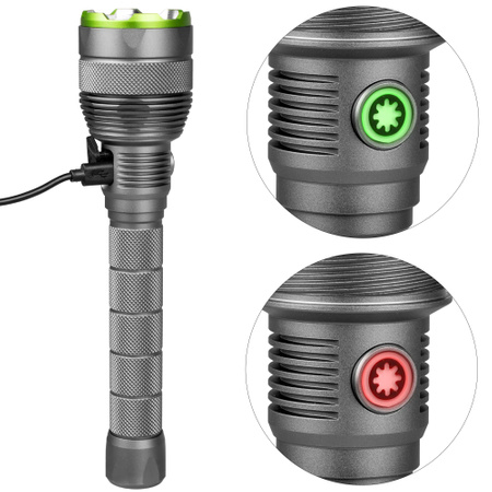 Latarka Taktyczna LED Wodoodporna Akumulator USB- C 10000lm IPX7 / OB 4 Vayox