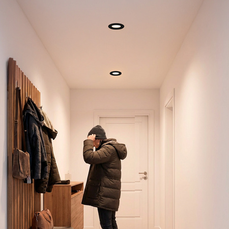 Oprawa Halogenowa Podtynkowa Okrągła Czarna GU10 MR16 ARDALI LUMILED