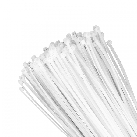 Opaski Zaciskowe Kablowe 3.6x400 mm Białe TRYTYTKI TRYTKI ZIPERKI OK-36400W .MORE 100 szt.
