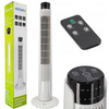 Wentylator Kolumnowy Tuba Cyrkulator Powietrza Wiatrak Stojący Biały 92cm 45W + Pilot