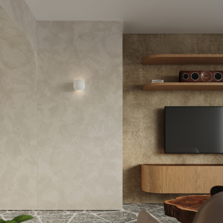 Lampa Ścienna Oprawa Natynkowa E27 Owalna Biała Nowoczesna Globe Sollux