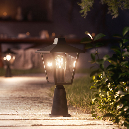 Lampa Ogrodowa Zewnętrzna SŁUPEK 38.5cm LATARNIA E27 IP44 Kinno Philips