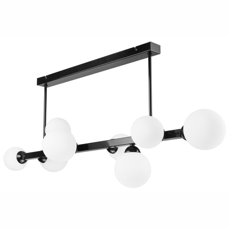 Lampa Sufitowa ASTRO 8xG9 Szklane Klosze Kule Czarna LM-8.161 Lamkur