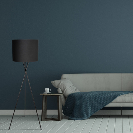 Lampa Podłogowa Oprawa Stojąca E27 Czarna Tekla Sanico Goldlux