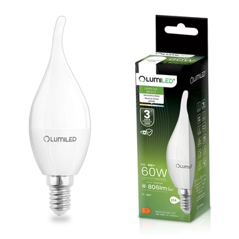 Żarówka LED E14 Świeczka BA35 8W = 60W 806lm 4000K Neutralna 180° LUMILED