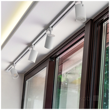 Lampa Szynowa Szynoprzewód 1-Fazowy + Reflektor Punktowy 4x GU10 1m Biały Nextrack Go Kobi