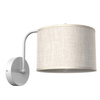 Lampa Ścienna Kinkiet LINO Biała Lniana 1xE27 Milagro