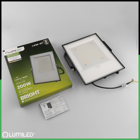 Naświetlacz LED Zewnętrzny BRIGHT Wodoodporny 200W 22000lm 4000K LUMILED