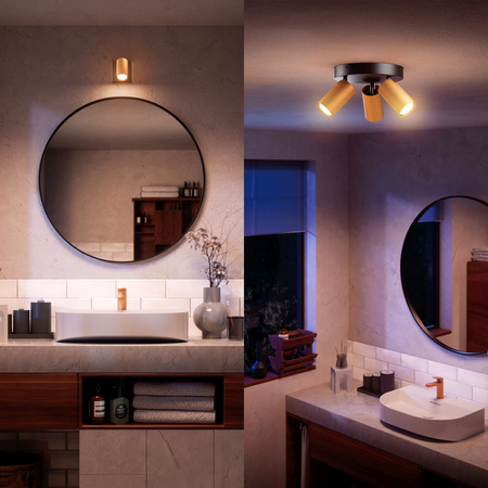 Lampa Sufitowa Reflektor 3x GU10 IP44 Miedziany-Czarny Kosipo Philips