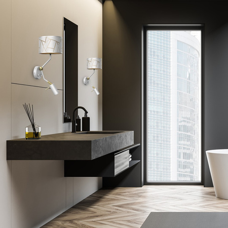 Lampa Ścienna Kinkiet ZIGGY Biała Złota 1xE27 + 1x mini GU10 Milagro