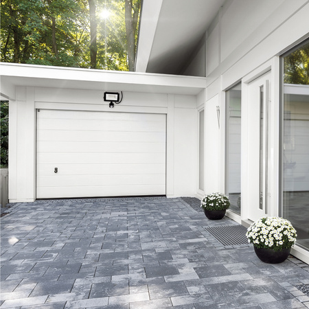 Naświetlacz LED Zewnętrzny Ogrodowy 30W 2505lm 6500K Zimny 120° z Czujnikiem Ruchu IP44 IK05 Czarny MHC Kobi