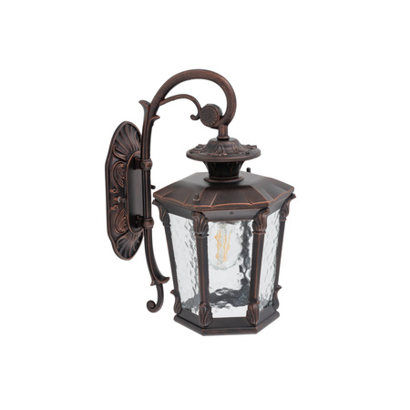 Lampa Ogrodowa Zewnętrzna Kinkiet Elewacyjny Oprawa Natynkowa E27 Miedziana Wodoodporna IP23 Klasyczna AMUR 4692 Nowodvorski