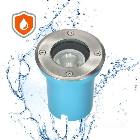 Oprawa Najazdowa Dogruntowa Okrągła GU10 IP65 Chrom Entrada Kobi