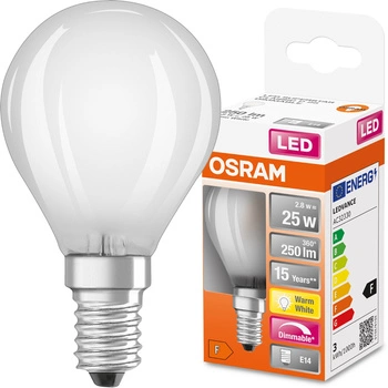 Żarówka LED E14 P25 2,8W = 25W 250lm 2700K Ciepła 300° OSRAM STAR DIM