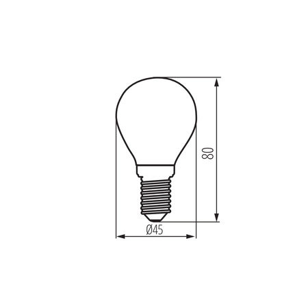 Żarówka LED E14 Edison G45 7W = 75W 1055lm 2700K Ciepła Przezroczysta XLED Filament Kanlux