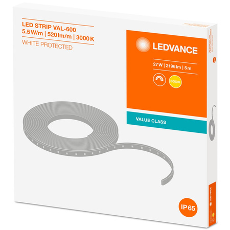 Taśma LED Pasek 24V 27W 300LED Ciepła IP65 5m Ledvance