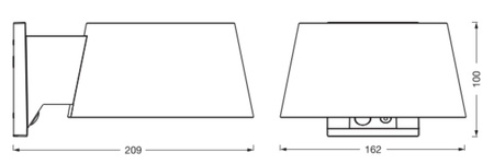 Kinkiet Ogrodowy Lampa Elewacyjna Zewnętrzna LED z Czujnikiem Ruchu i Zmierzchu 10.1W 930lm 3000K Ciepła Ściemnialna Szary IP54 Endura Osram