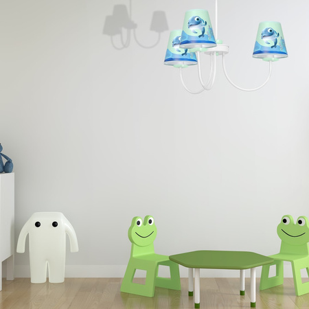 Lampa Sufitowa Żyrandol DELFINKA FINKA MiniMini 3xE14 Milagro