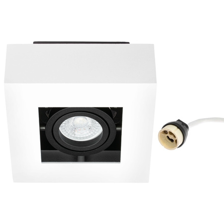 Oprawa Natynkowa HALOGENOWA Ruchoma SPOT GU10 Kwadrat Biała AURI LUMILED