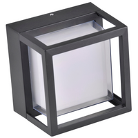 Lampa Ogrodowa Kinkiet Elewacyjny KANSAS LED IP44 12W 4000K Czarna GOLDLUX (Polux)