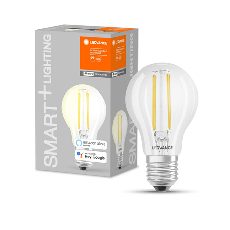 Żarówka LED E27 A60 6W 806lm 2700K Ciepła SMART+ WiFi Filament Ściemnialna Classic LEDVANCE