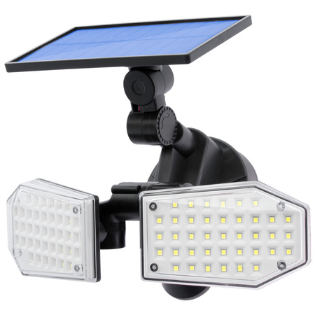 Naświetlacz solarny lampa 78x LED 15W 450lm Zimna czujnik ruchu IP65