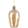 Lampa Sufitowa Wisząza Zwis E27 Złota Bursztynowa Lagri Sanico Goldlux