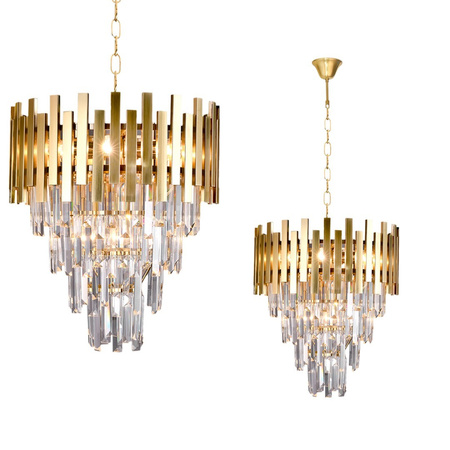 Lampa Sufitowa Żyrandol ASPEN II Złota 9xE14 Milagro