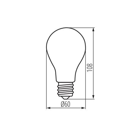 Żarówka LED E27 Edison A60 4W = 62W 840lm 2700K Ciepła Przezroczysta XLED Filament Kanlux