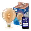 Żarówka LED E27 Kula G125 7W = 50W 640lm 2000-5000K TW FILAMENT Bursztynowa Inteligentna SMART WiFi Bluetooth Aplikacja WiZ Philips