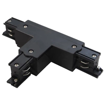 Łącznik Potrójny Trójnik do Listw Szynowych Trójfazowych Czarny