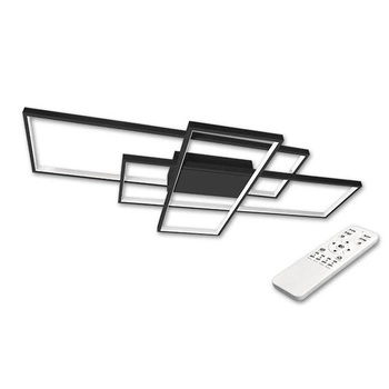 Lampa sufitowa geometryczna PLAFON LED żyrandol 130W 3000K-6500K czarny + pilot