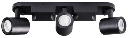 Oprawa lampa sufitowa LAURIN 3xGU10 czarna 34cm Kanlux