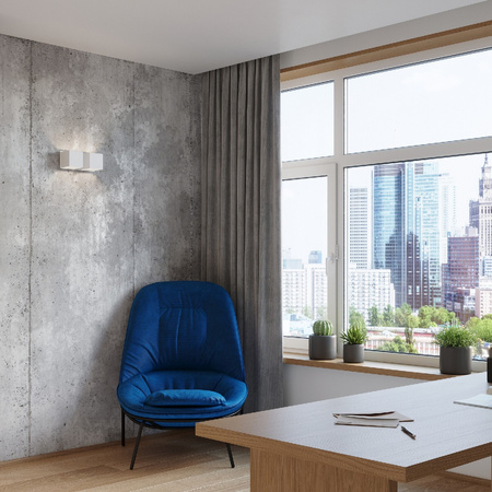 Lampa Ścienna Kinkiet 2x G9 Kwadratowa Biała Nowoczesna Quad Sollux